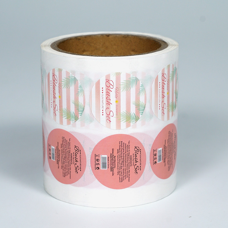 5CM FSC Sticker Roll Paper Sticker Labels Printing For Makeup Box