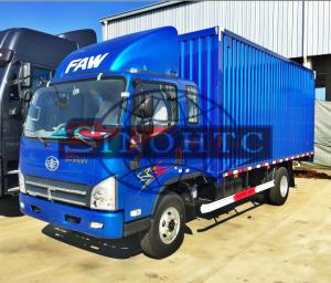 Quality 3 - 5 Tons Cargo Transport Truck LHD FAW Closed Van Truck 5000Kg Rated Load wholesale