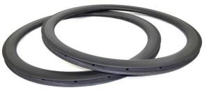Quality hot sale light bike carbon rims 50mm clincher rims 25mm width with Basalt braking surface wholesale