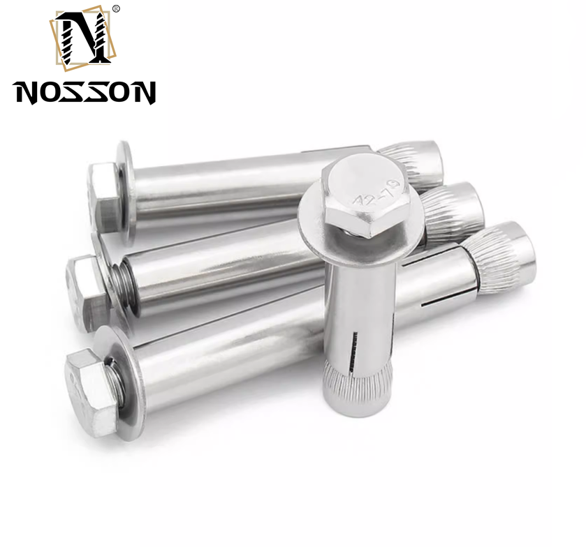 ISO M6 Customized Countersunk Head Hex Socket Expansion Bolt Flat Head Allen Burst Internal Concrete Anchor Bolts Bright Finish