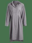 Fall Clothing Womens Midi Double Slit Shirt Dress Long Sleeve
