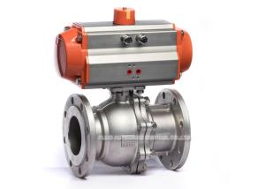 Quality Dn15 - Dn100 2 Way Pneumatic Solenoid Valve Stainless Steel Flange Ball Valve wholesale