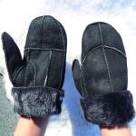 Manufacture customized lamb fur women men mitten lining shearling sheepskin