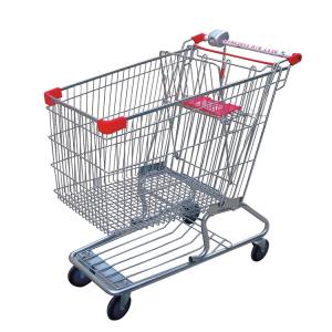 Quality 240L Shopping Trolley Cart Small Metal Grocery Mall Shopping With 5&quot; Wheel wholesale