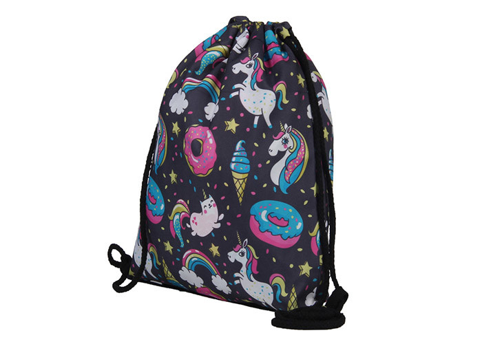 Waterproof Polyester Ladies Drawstring Bag Backpack OEM Service