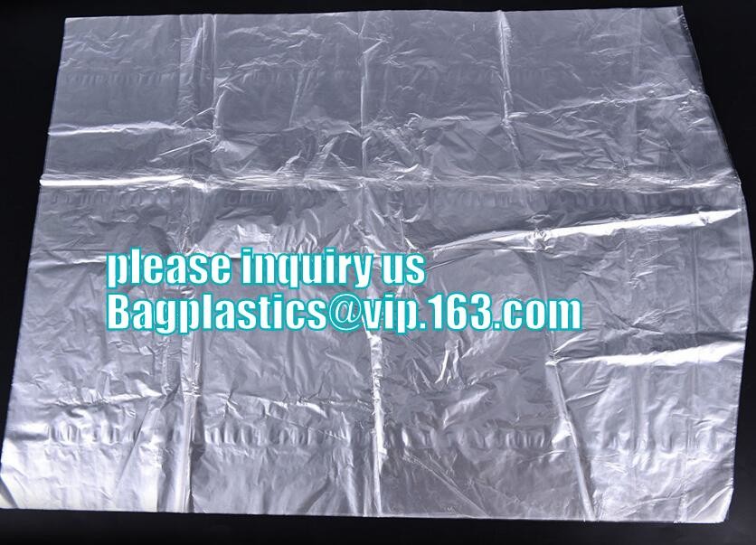 commercial clear pe ldpe poly hotel laundry roll up suit garment packaging dry cleaning cover plastic polythene bag for