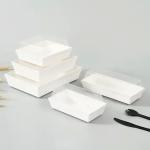 OEM Paperboard Fast Food Takeaway Boxes Eco Friendly Kraft Paper
