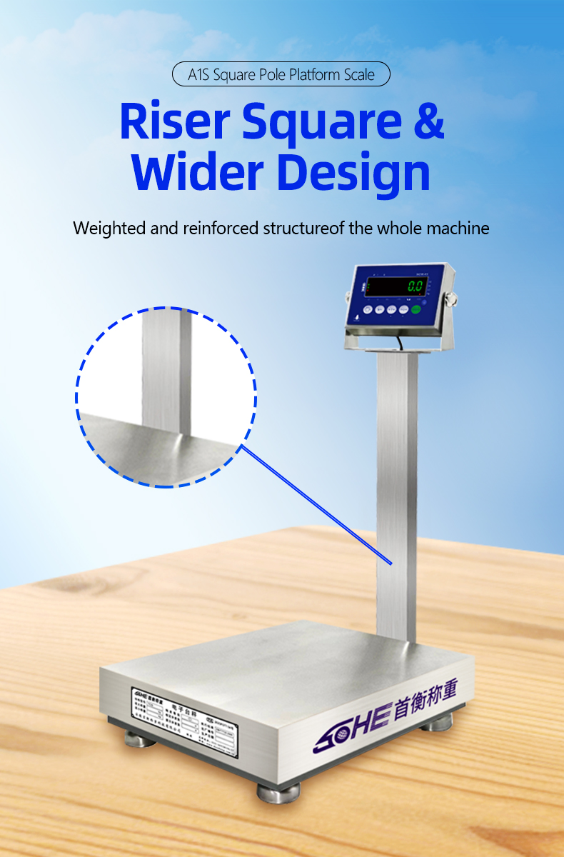 Power Supply 10.5V/1A 200KG Stainless Steel Scale for Seafood and Food Factories