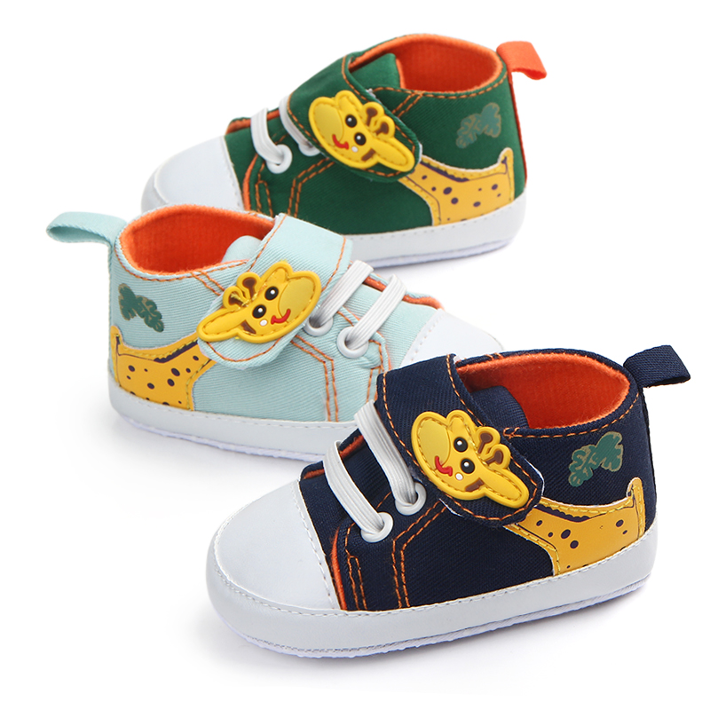 Hot sale Canvas sport Animal deer infant prewalker cartoon cute baby boy shoes