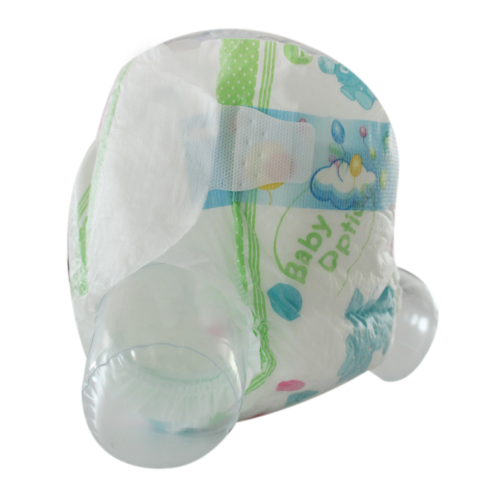50pcs/bag B Grade Disposable Baby Diaper Stock Lot with Green ADL in Transparent Bag
