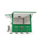Convenient Sandwich Panel 10FT Prefab Kiosk Booth for Coffee Shops and Fast-Food