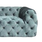 190cm Length dark green Living Room Velvet Fabric Button Tufted Sofa