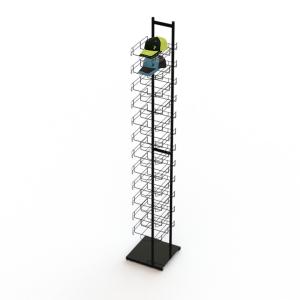 Quality 12 Tiers Floor Standing Hat Rack Metal Wire Baseball Cap Display Rack wholesale