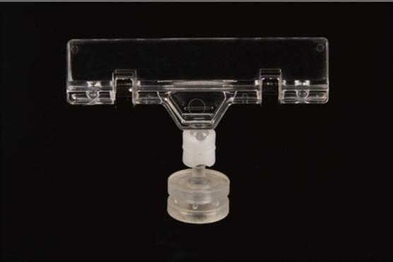 Magnetic Base Advertising POP Display Clip with 30mm Clip , Transparent