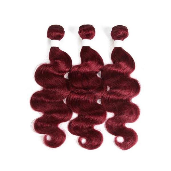 Burgundy Body Wave Remy Human Hair Bundles Sew In Weave Bundles Brazilian Bundle