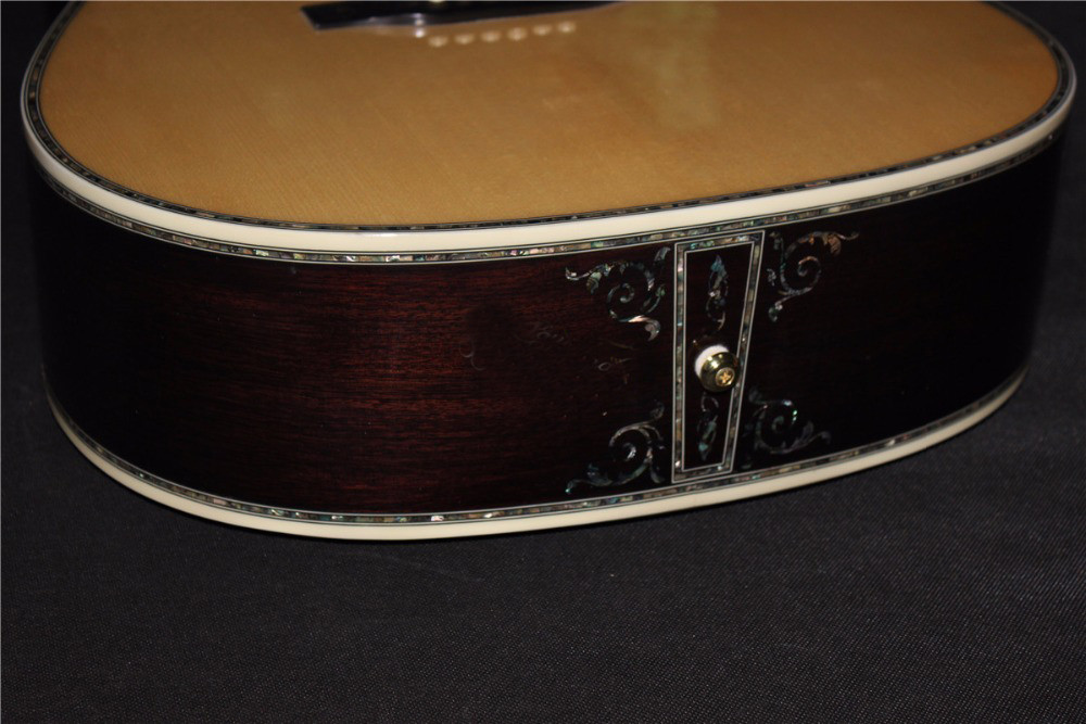 AAAAA all solid wood guitar customize right the best D shape right left handed acoustic electric guitar