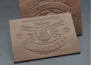 Quality Washable Disbossed / Embossed Leather Patches For Jeans Customized Logo wholesale
