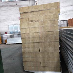 Quality 60-120 kg color steel rock wool sandwich panel with 8 grade earthquake wholesale