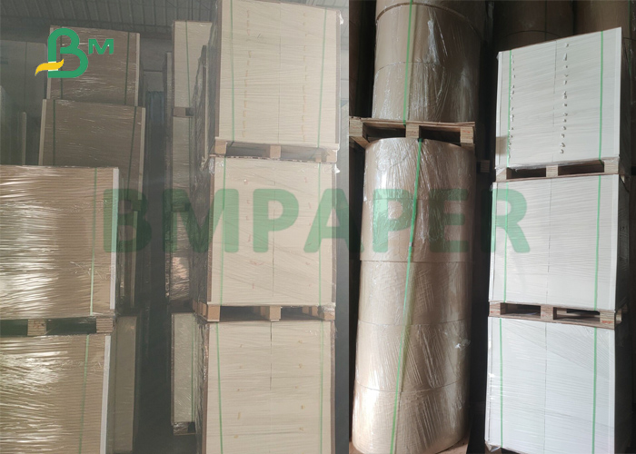  0.7MM 0.9MM Bleached White Uncoated Paper For Food Fresh Card 450 x 630mm