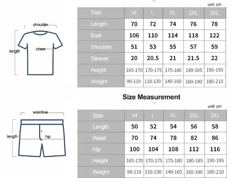 Flexible Customize Trucksuit Sublimation Digital Printing Mens Short Sleeve Casual 2 Piece Suit for Summer