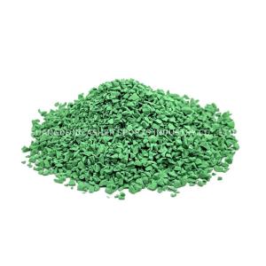 Quality Green Artificial Grass Granules UV Resistant Crumb Type Rubber Pellets wholesale