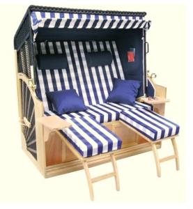 Quality All Weather Waterproof Roofed Wicker Beach Chair &amp; Strandkorb For Garden wholesale