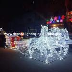 christmas horse lighted carriage