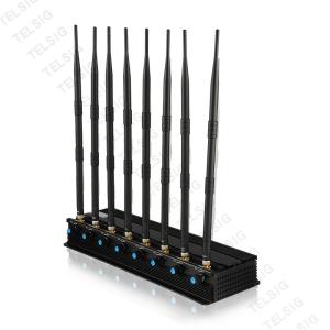 Quality Desktop 8 Antenna Jammer 5 - 20 Meters Wireless Signal Blocker wholesale