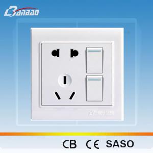Quality LK4020 2gang+ 2pole + 3pin light switch socket wholesale