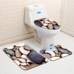 Dolphin Beach Toilet Seat Cushion Anti Skip Toilet Tank Cover Set