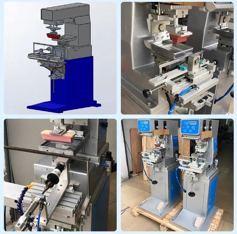 110V Tampo Pad Printer Machine 1 Color Pneumatic Roller Rotary
