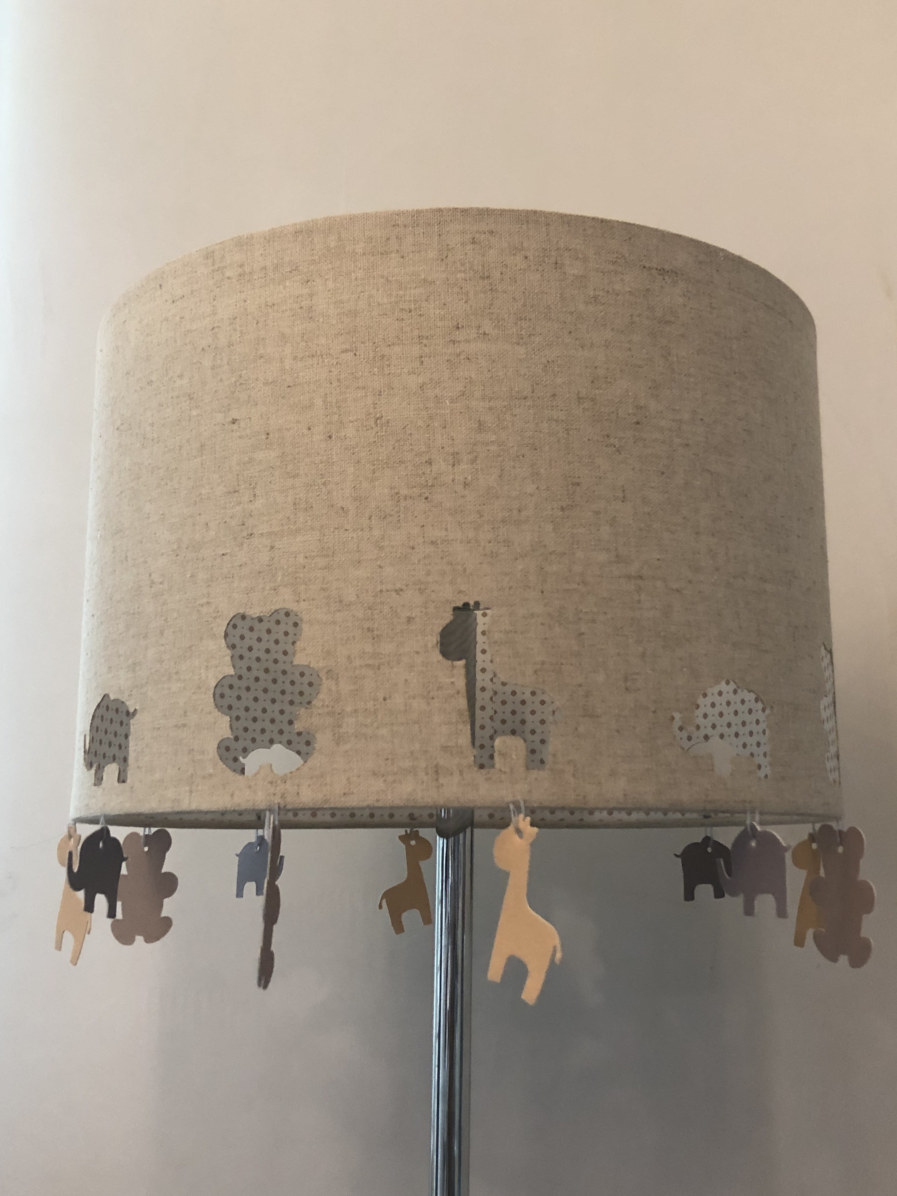 Gray E26 Floor Cut Out Star Lampshade 280*200MM Lovely Drum Design