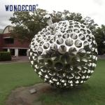 Metal Art Large Stainless Steel Garden Sculptures Hole Digging Apple
