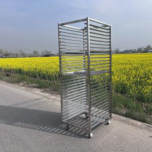 Quality 500pounds Stainless Steel Tray Trolley For Baking And Drying , Cooling Trolley For Bakery wholesale
