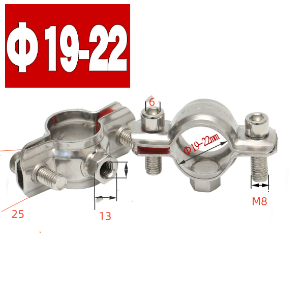 Standard Stainless Steel Nut Holder Support Loop Hose Clamp for ODM Customized Metric Measurement and Heavy Duty Support