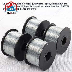 Quality 99.995% Good Electric Conductivity Pure 1.2mm 1.6 Mm Zinc Wire For Arc Spray Machine wholesale