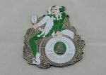 Zinc Alloy Engraving Carnival Medalby Antique Nickel Plating With Color Clown