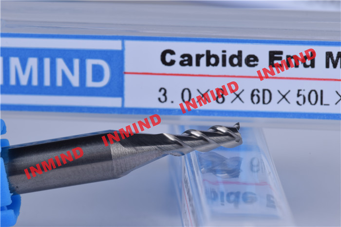 0.7 um Grain Size Cnc End Mill Bits / Milling Machine Bits 3 mm Diameter