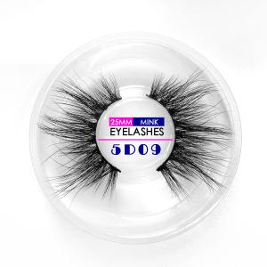 Quality Reusable 5D Mink Eyelashes Cruelty Free Natural Black Color For Makeup wholesale