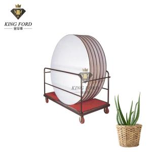 Quality 193*92*113CM Hotel Equipments And Supplies Round Table Trolley 16kg wholesale