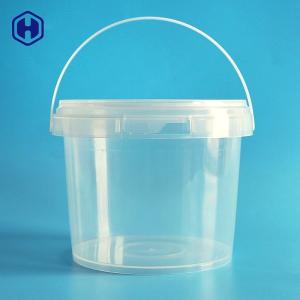 Quality Butter Biscuits IML Bucket Microwavable Clear Plastic Bucket With Lid wholesale