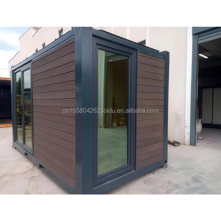 EU 20ft Modern Luxury Prefab House Outdoor Garden Wooden Houses with Steel Structure Sandwich Panel Material