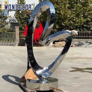 Quality Modern Outdoor Garden Metal Sculpture Abstract Irregular Twisted Ring wholesale