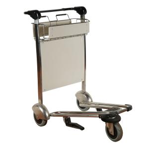 Quality Aluminum Alloy Functional folding luggage cart Airport Trolley Cart 3 Wheels With Brake wholesale