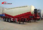 Three Alxe Bulk Cement Tanker Trailer , Long Life Cement Carrier Truck