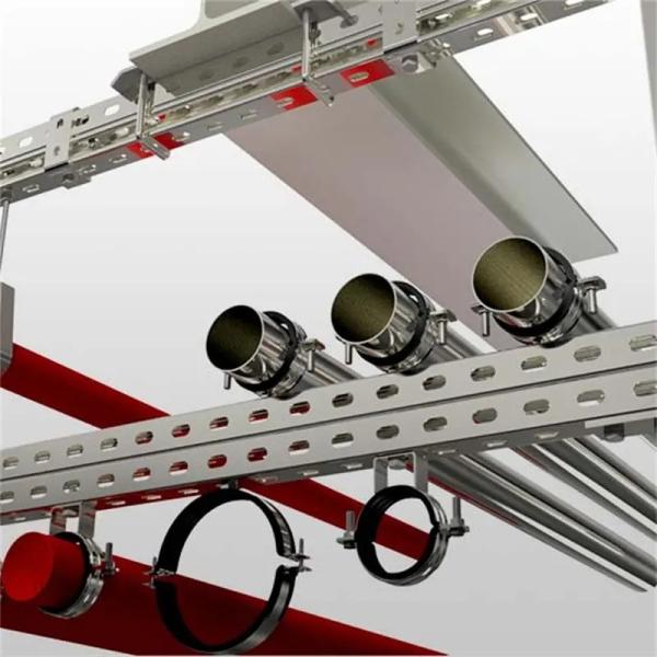 Thickness 1.5mm - 2.7mm Stainless Steel Suspension Seismic Bracket For Piping