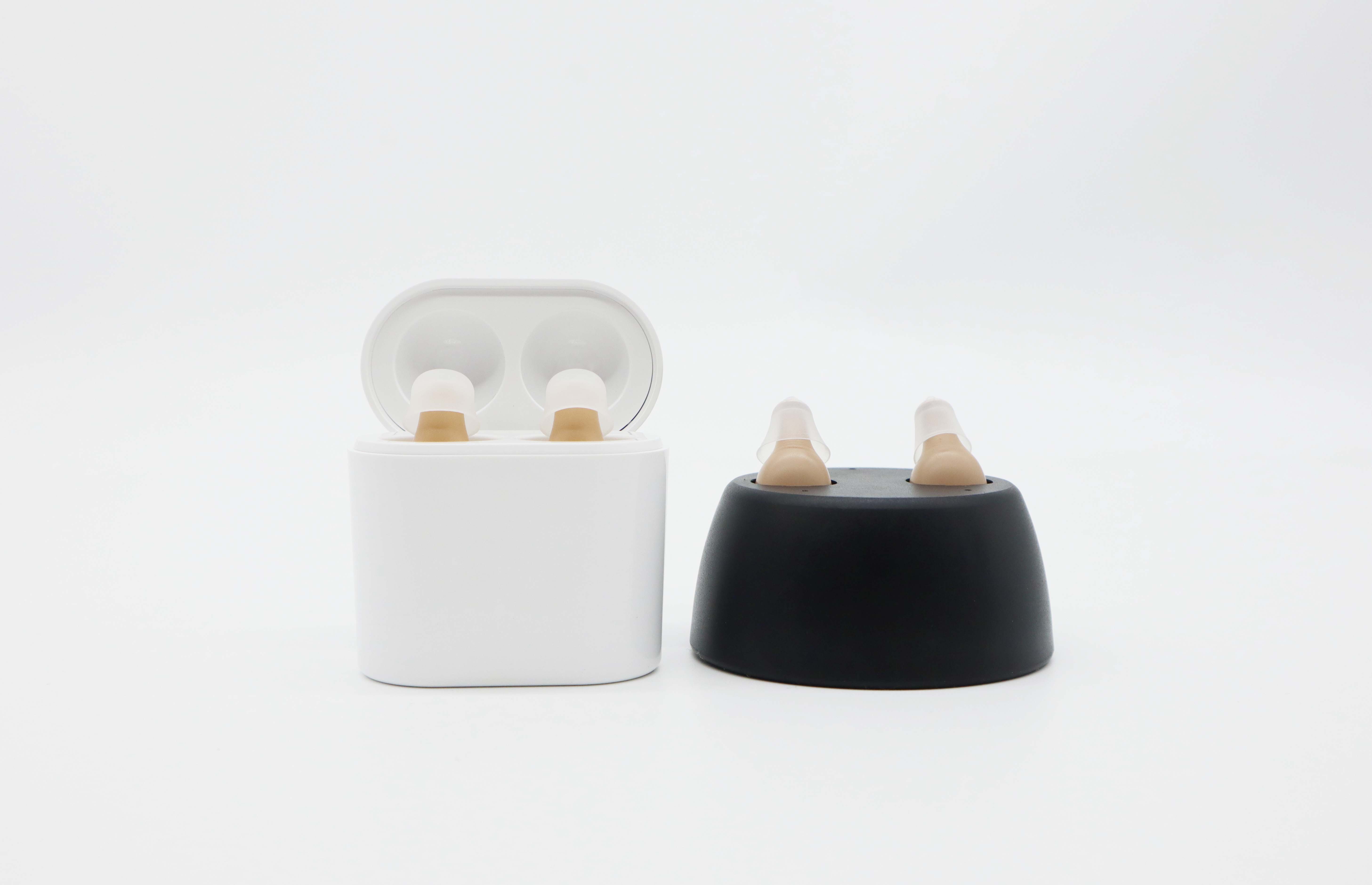 Invisible CIC Hearing Aids With Bluetooth Red Blue Audifonos