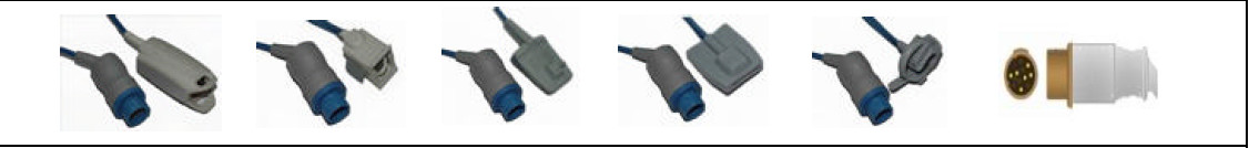 Kontron Spo2 Probe Sensor 6 Pin Reusable Spo2 Sensors Adult Soft Rubber