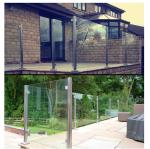 Stainless Steel 38mm Handrail Glass Balustrade , 50mm Handrail Glass Balustrade