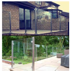 Quality Stainless Steel 38mm Handrail Glass Balustrade , 50mm Handrail Glass Balustrade wholesale